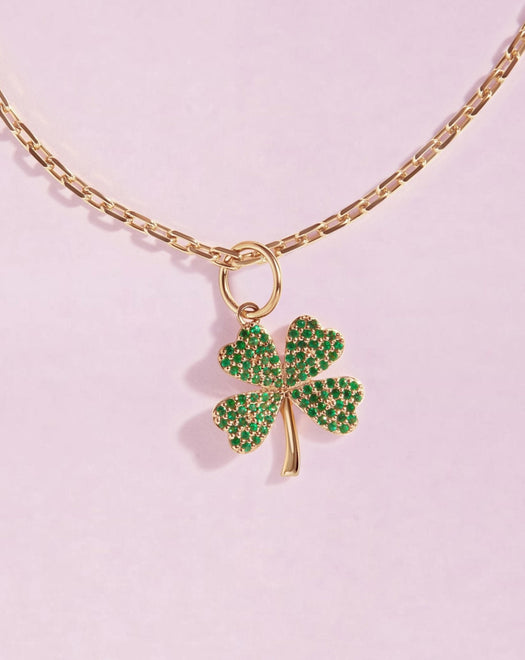 Emerald Four Leaf Clover Necklace