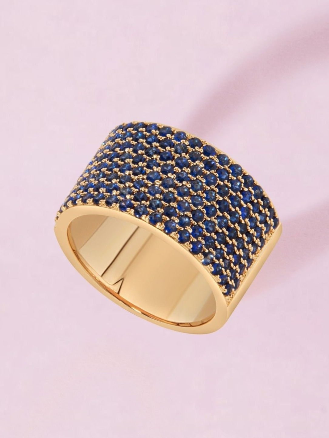 Gemstone Cigar Band Ring - Sparkle Society