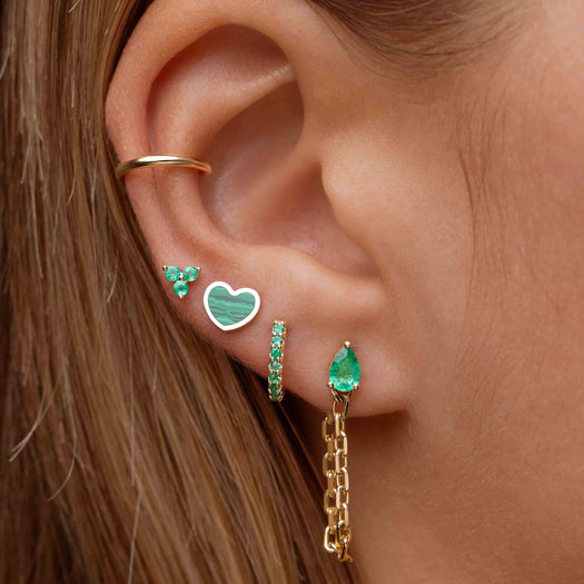 Gemstone Heart Studs - Sparkle Society