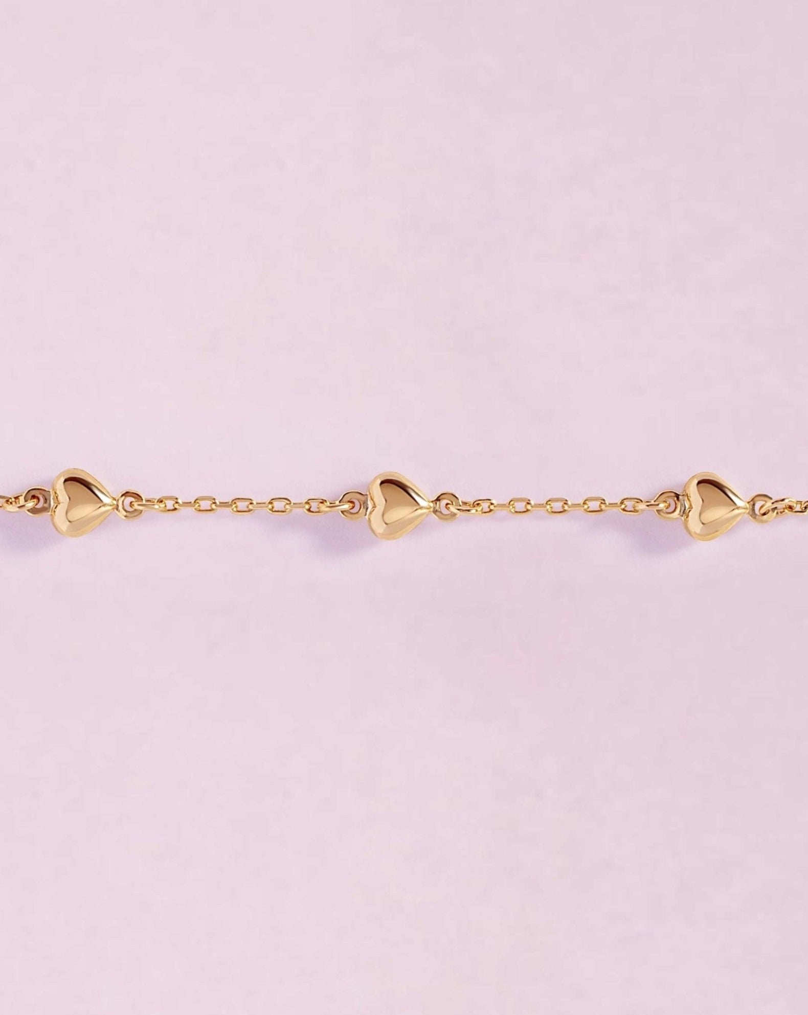 Girl Puffed Hearts Links Bracelet - Sparkle Society