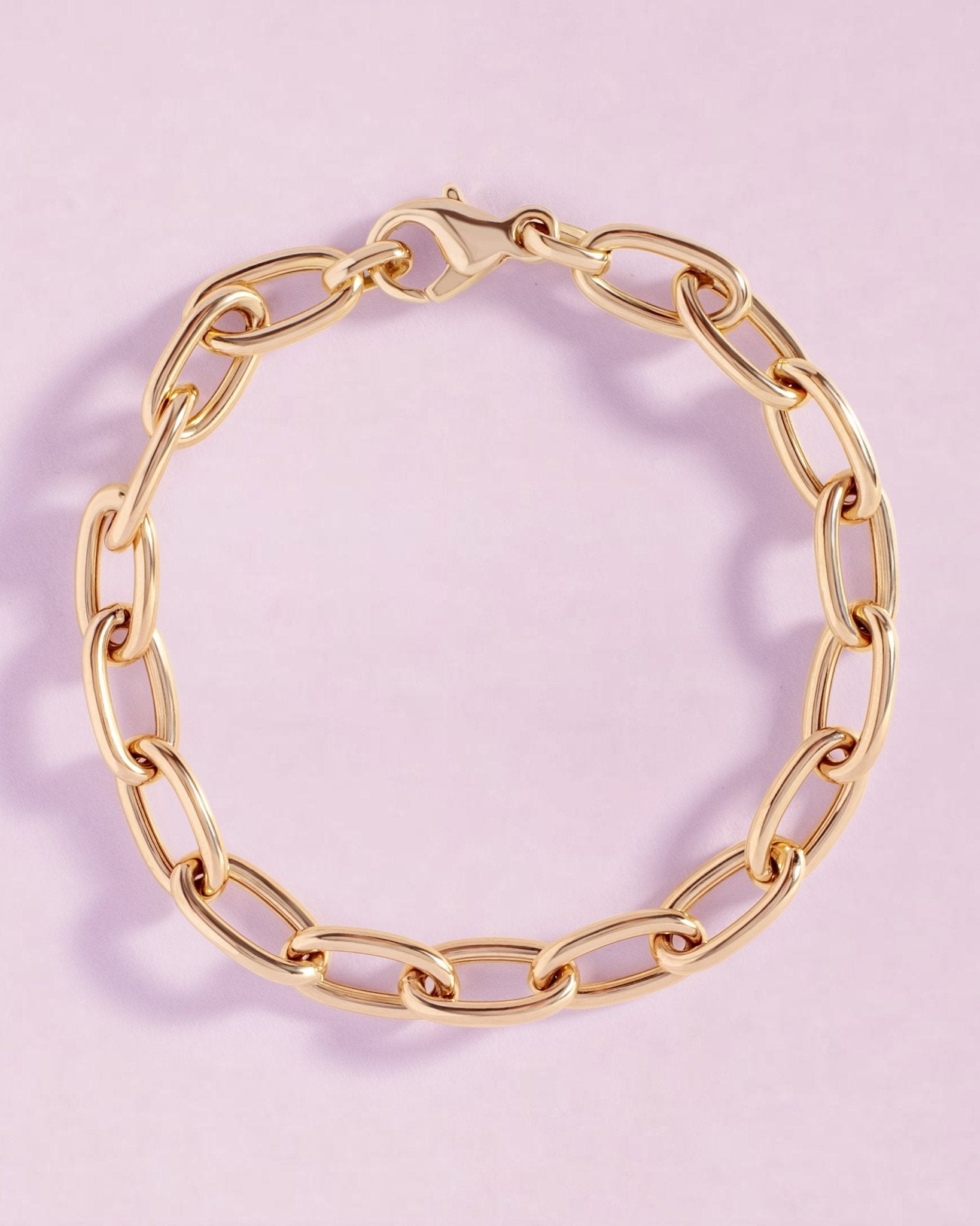 Hollow Gold Oval Link Bracelet - Sparkle Society
