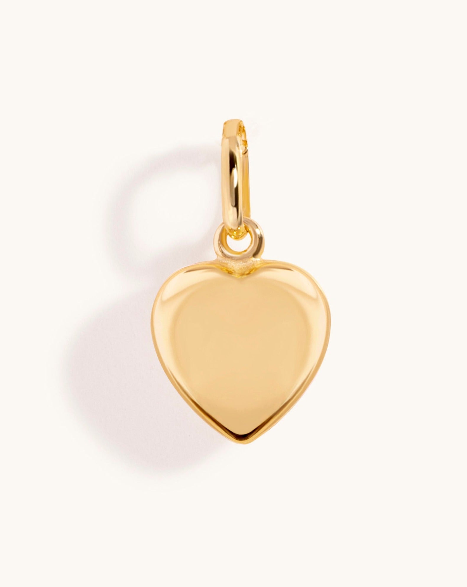 14K Yellow Gold Child's Mini Puff Heart Necklace