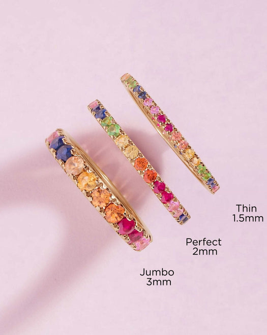 Jumbo Rainbow Eternity Band - Sparkle Society