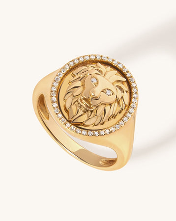Lion Signet Ring | Sparkle Society