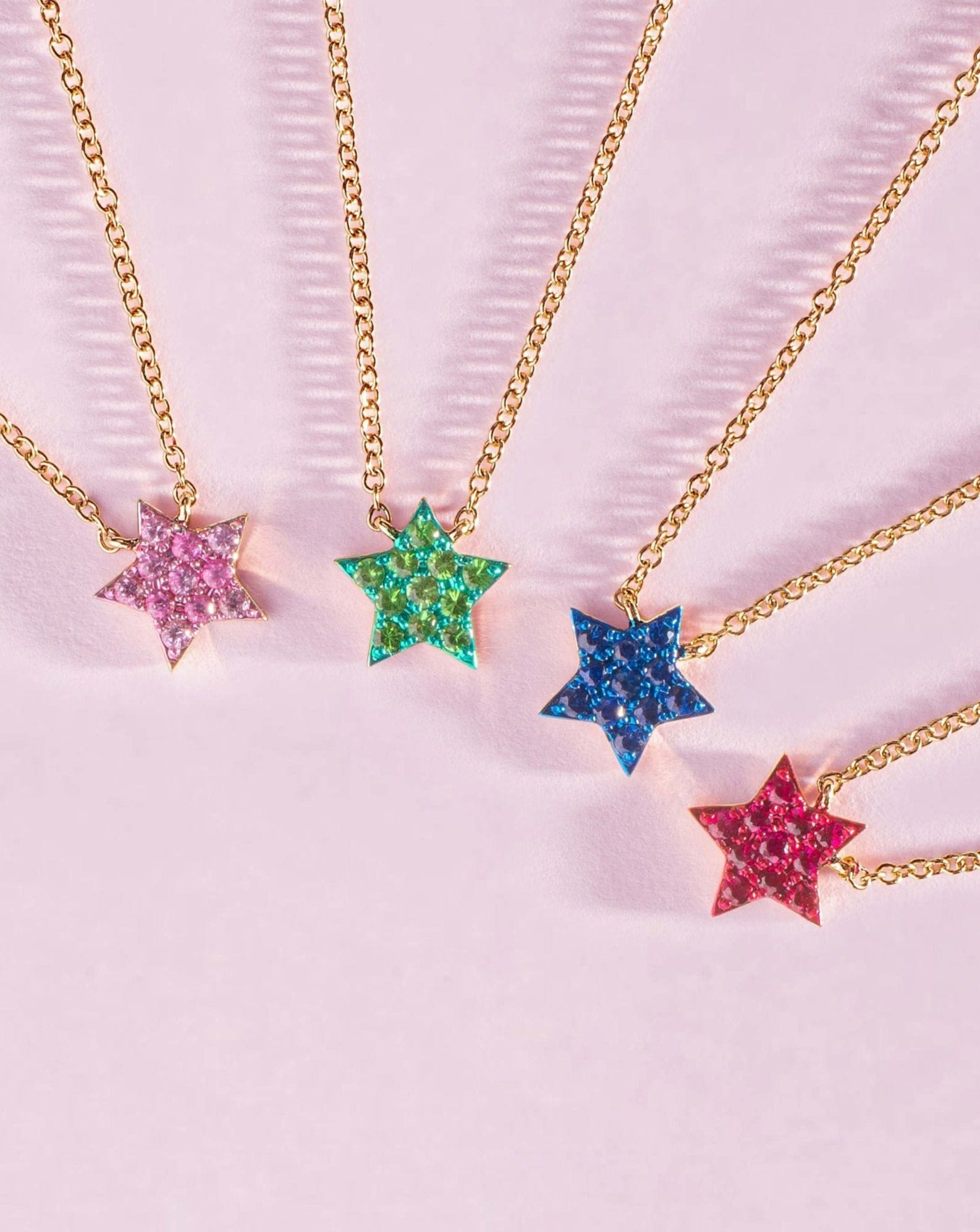 Small Gemstone Star Necklace - Sparkle Society