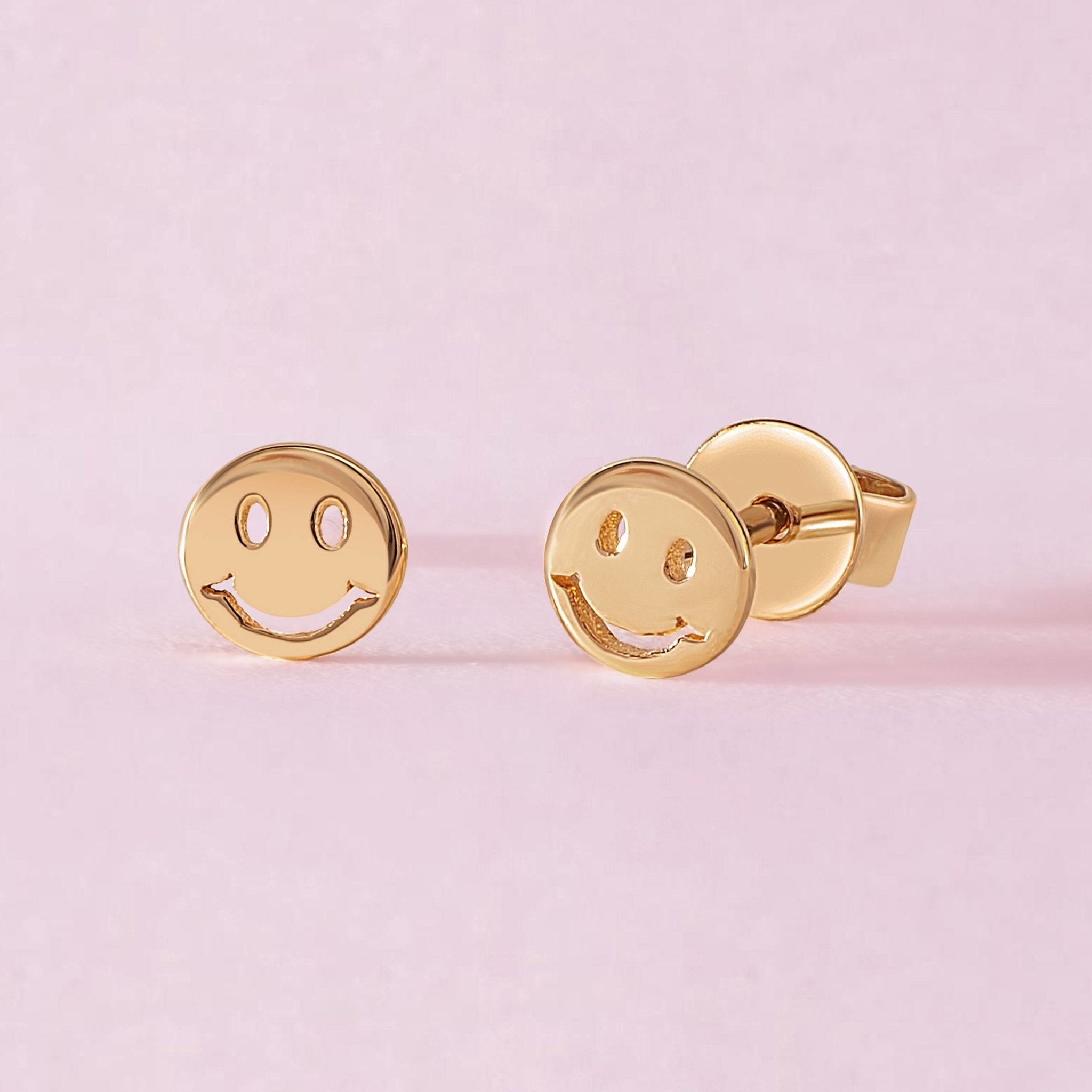 Smiley Emoticon Stud Earrings for Kids