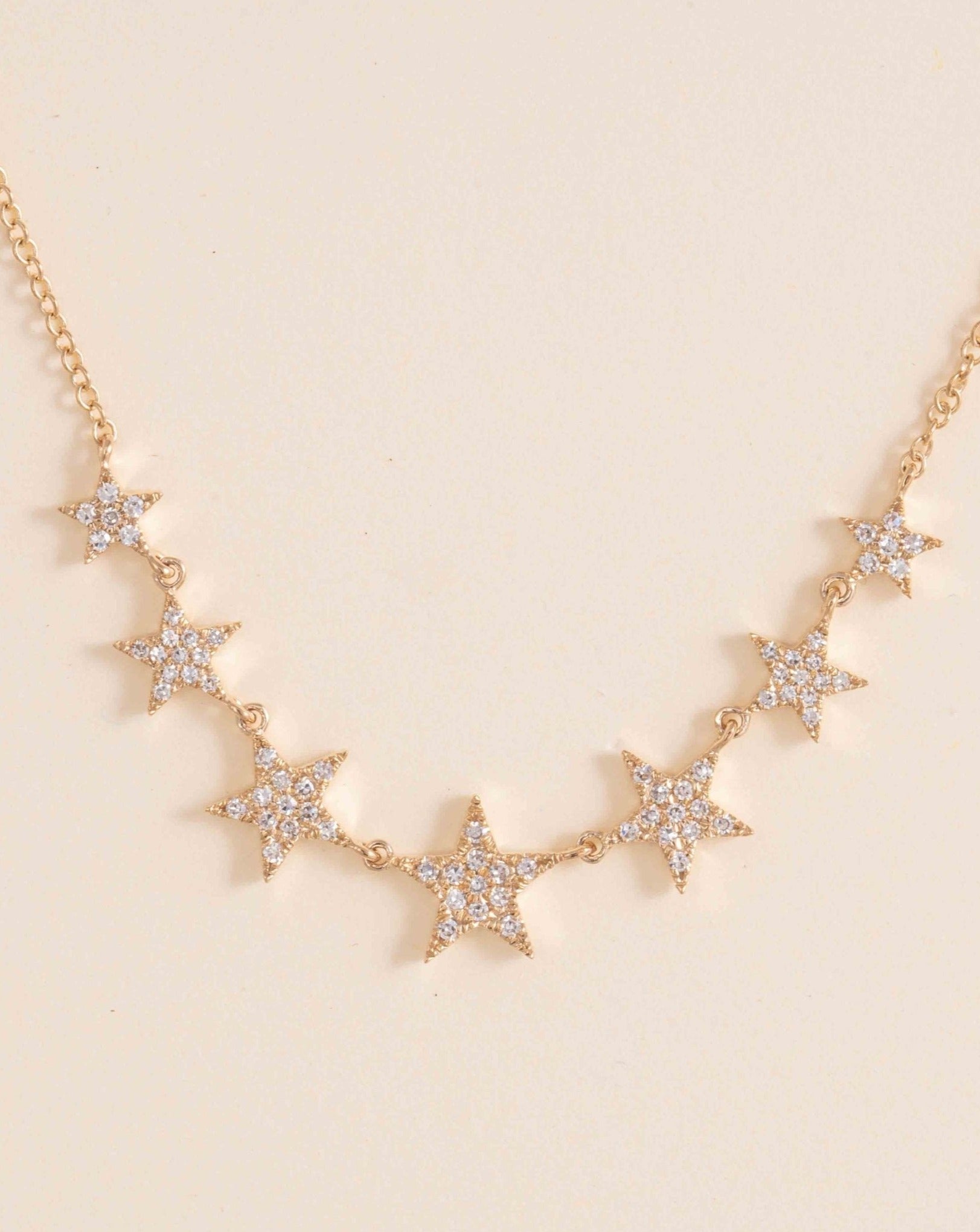 Multi Diamond Star Necklace - Sparkle Society