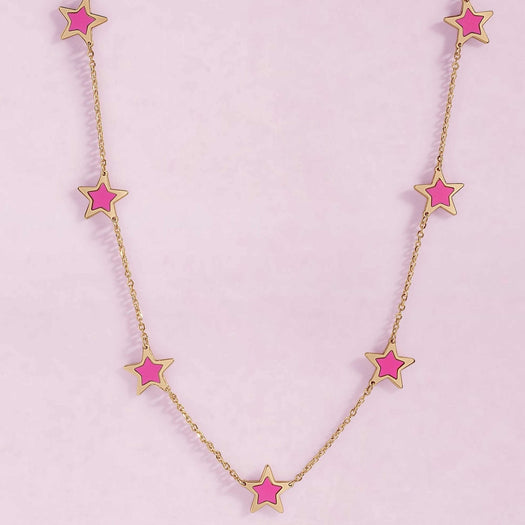 Multi Gemstone Star Necklace - Sparkle Society