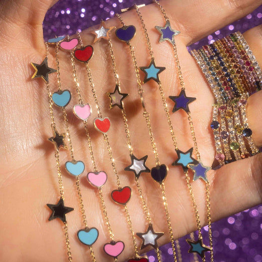 Multi Gemstone Star Necklace - Sparkle Society