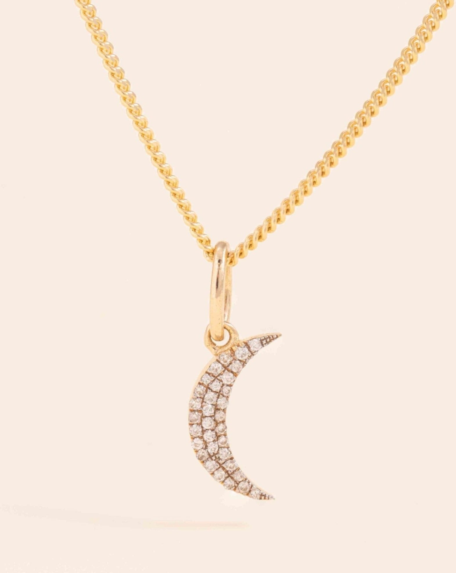 Mini Diamond Moon Charm - Sparkle Society