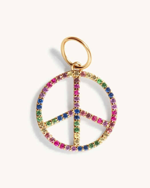 Peace Sign Necklace Charm - Sparkle Society