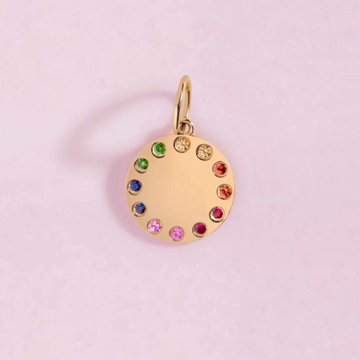 Rainbow Circle Necklace Charm - Eleonora Beracasa