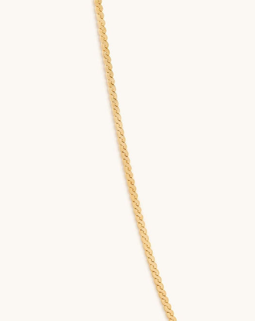 Serpentine Solid Gold Chain - Sparkle Society