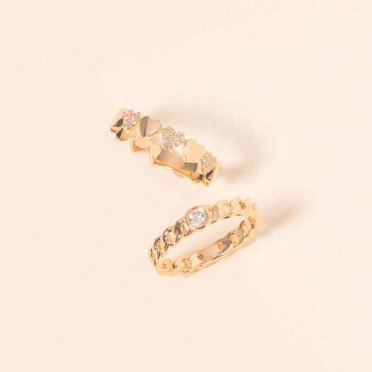 Single Diamond Cuban Link Ring - Sparkle Society
