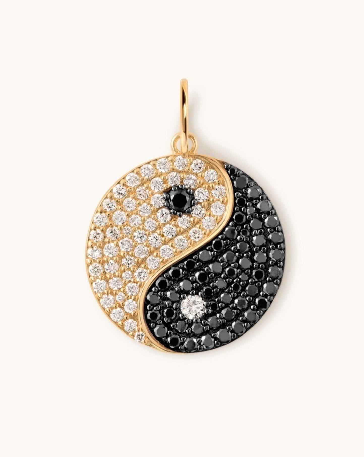 Small Diamond Yin & Yang Necklace Charm - Sparkle Society