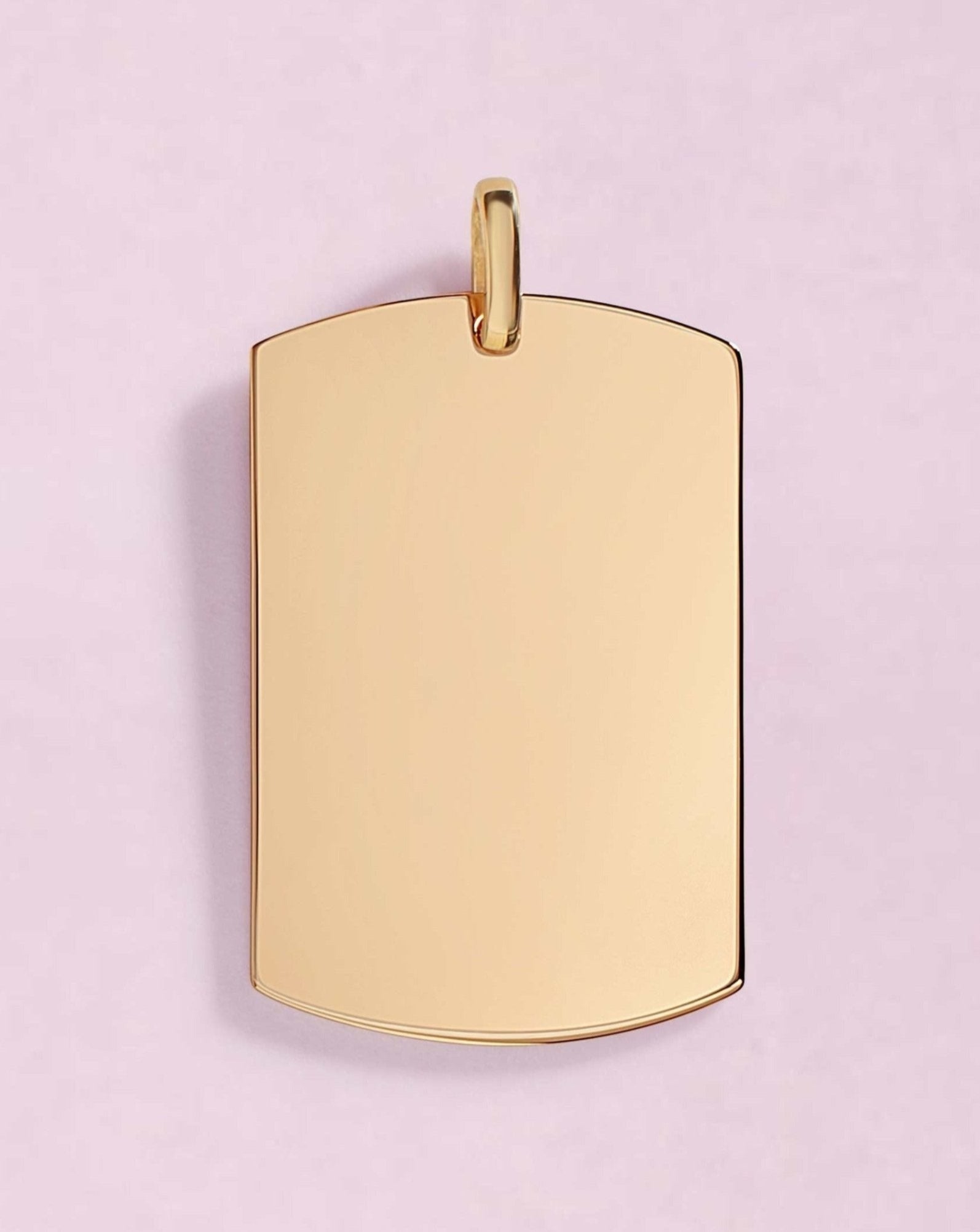 Engravable Solid Gold ID Tag - Sparkle Society