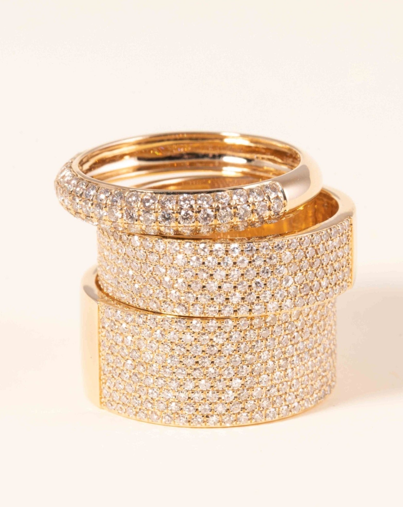 Statement Diamond Cigar Band Ring - Sparkle Society