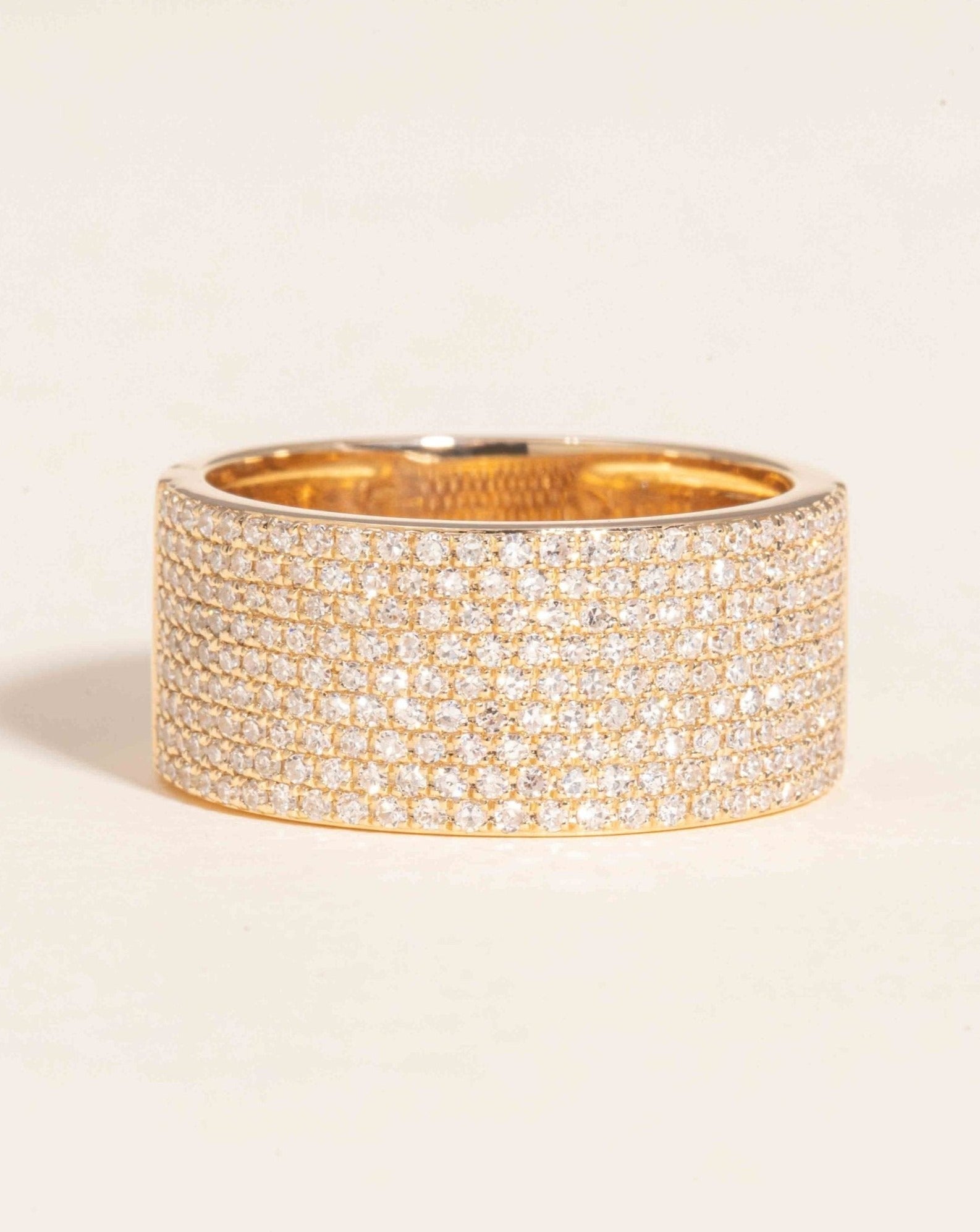 Statement Diamond Cigar Band Ring - Sparkle Society