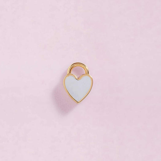 Tiny Enamel Heart Earring Charm - Sparkle Society