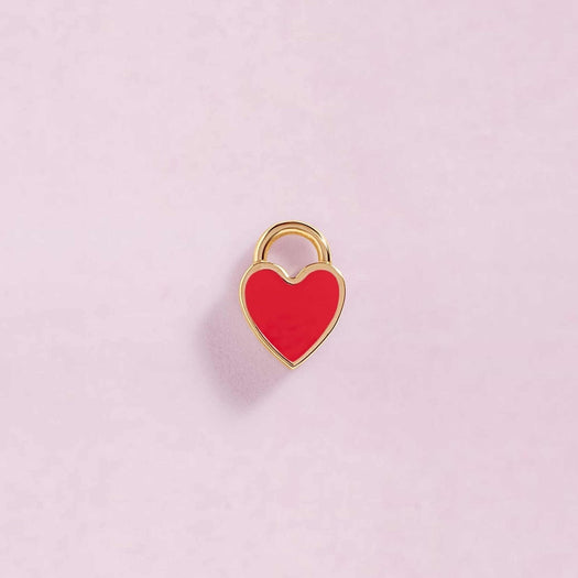 Tiny Enamel Heart Earring Charm - Sparkle Society